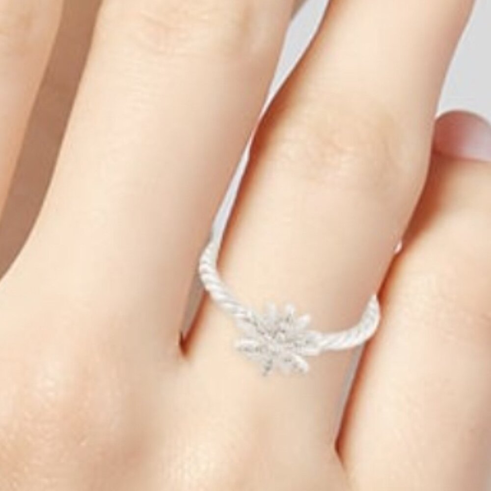DAVID YURMAN DIAMOND STERLING SILVER STARBURST COCKTAIL RING - Picture 9 of 9